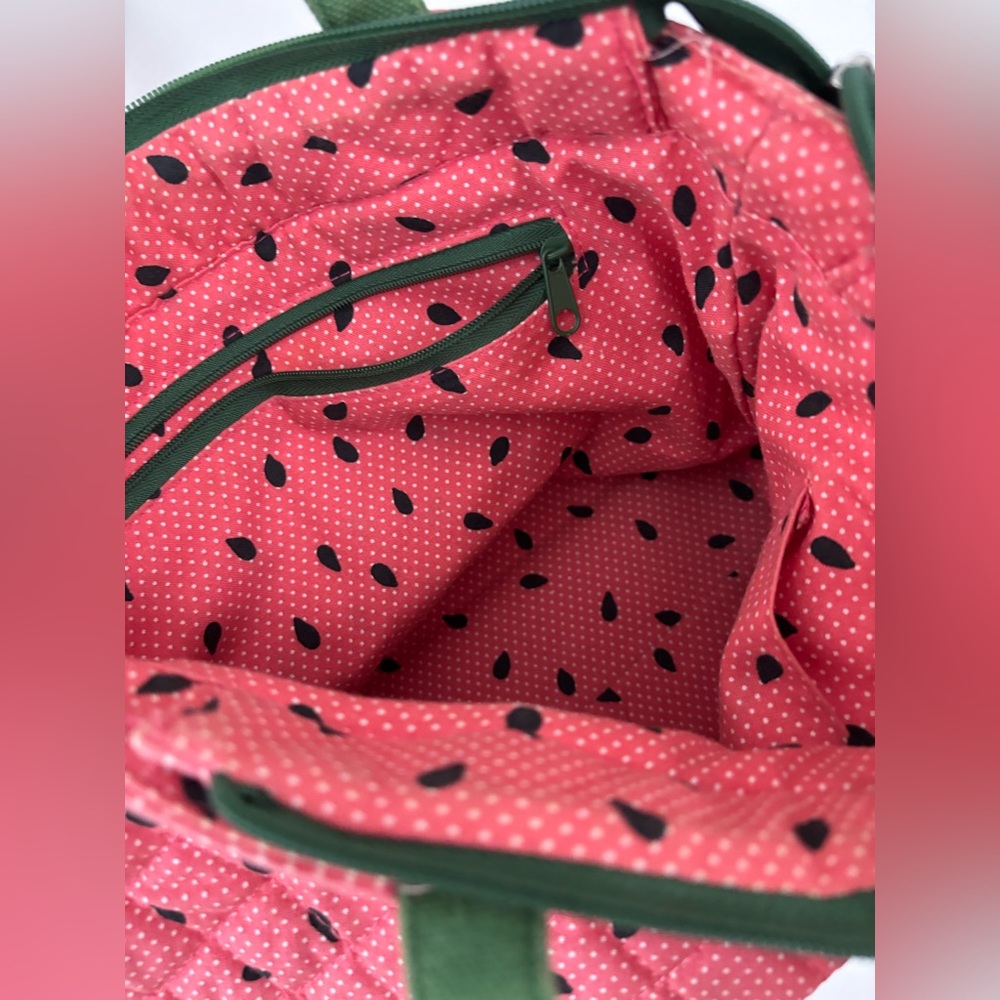 Vintage Longaberger Watermelon Hand Bag Purse Summer Tote - Picture 6 of 10
